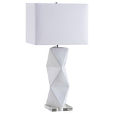 Orleans Furniture - Coaster - Camie 32-inch Rectangular Shade Geometric Table Lamp White - 902937
