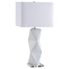 Orleans Furniture - Coaster - Camie 32-inch Rectangular Shade Geometric Table Lamp White - 902937
