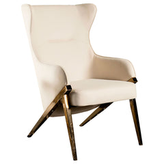 Orleans Furniture - Coaster - Walker Upholstered high Wingback Accent Chair Cream - 903052