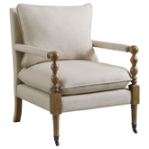 Orleans Furniture - Coaster - Dempsy Upholstered Accent Chair with Casters Beige - 903058