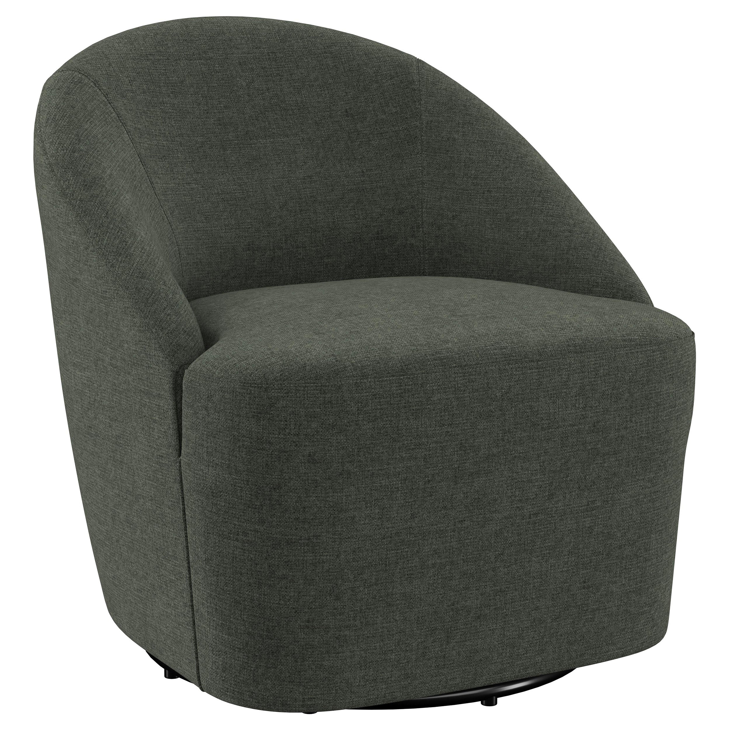 Orleans Furniture - Coaster - Leon Upholstered Barrel Accent Swivel Chair Hunter Green - 903075