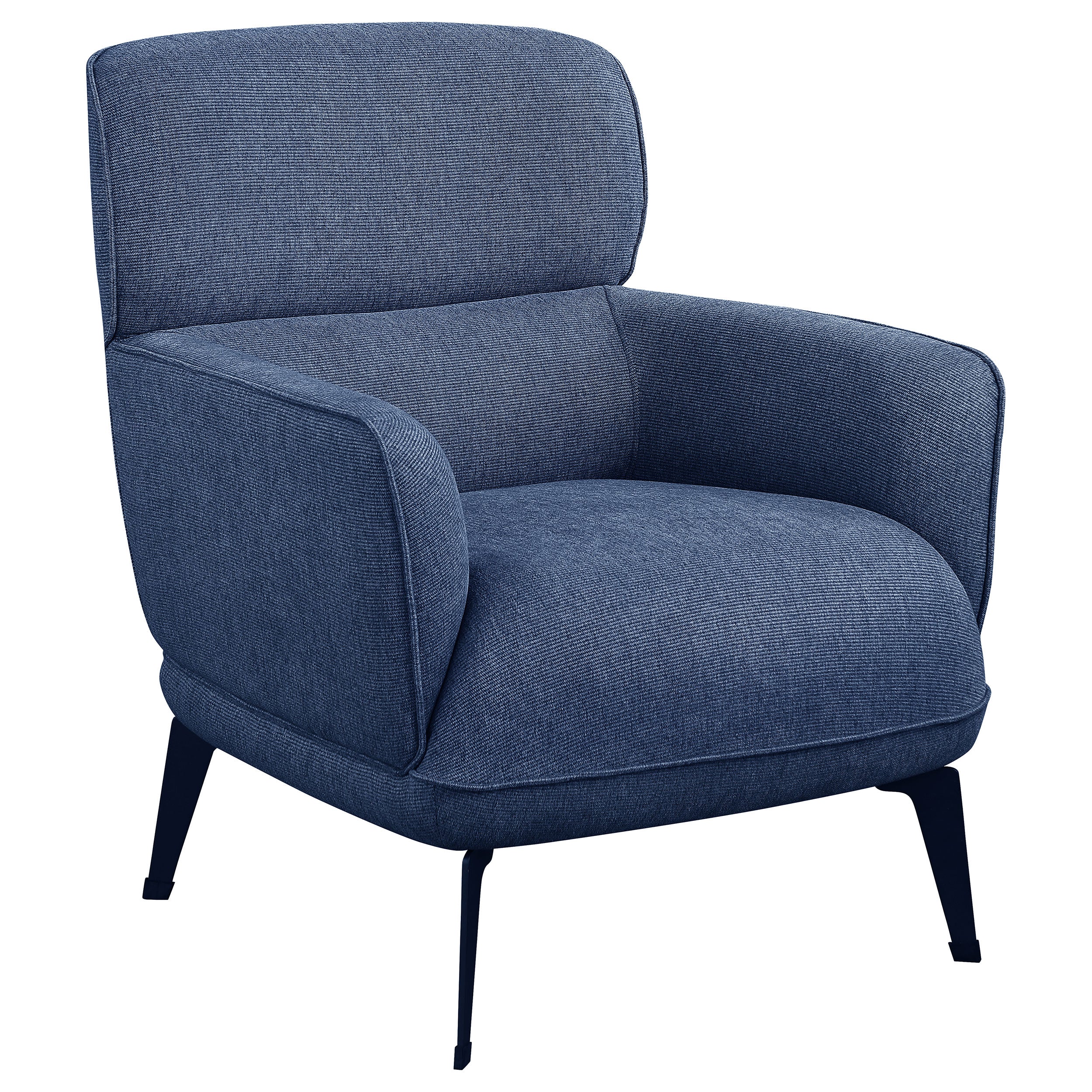 Orleans Furniture - Coaster - Andrea Upholstered Crecent Arm Accent Chair Blue - 903083