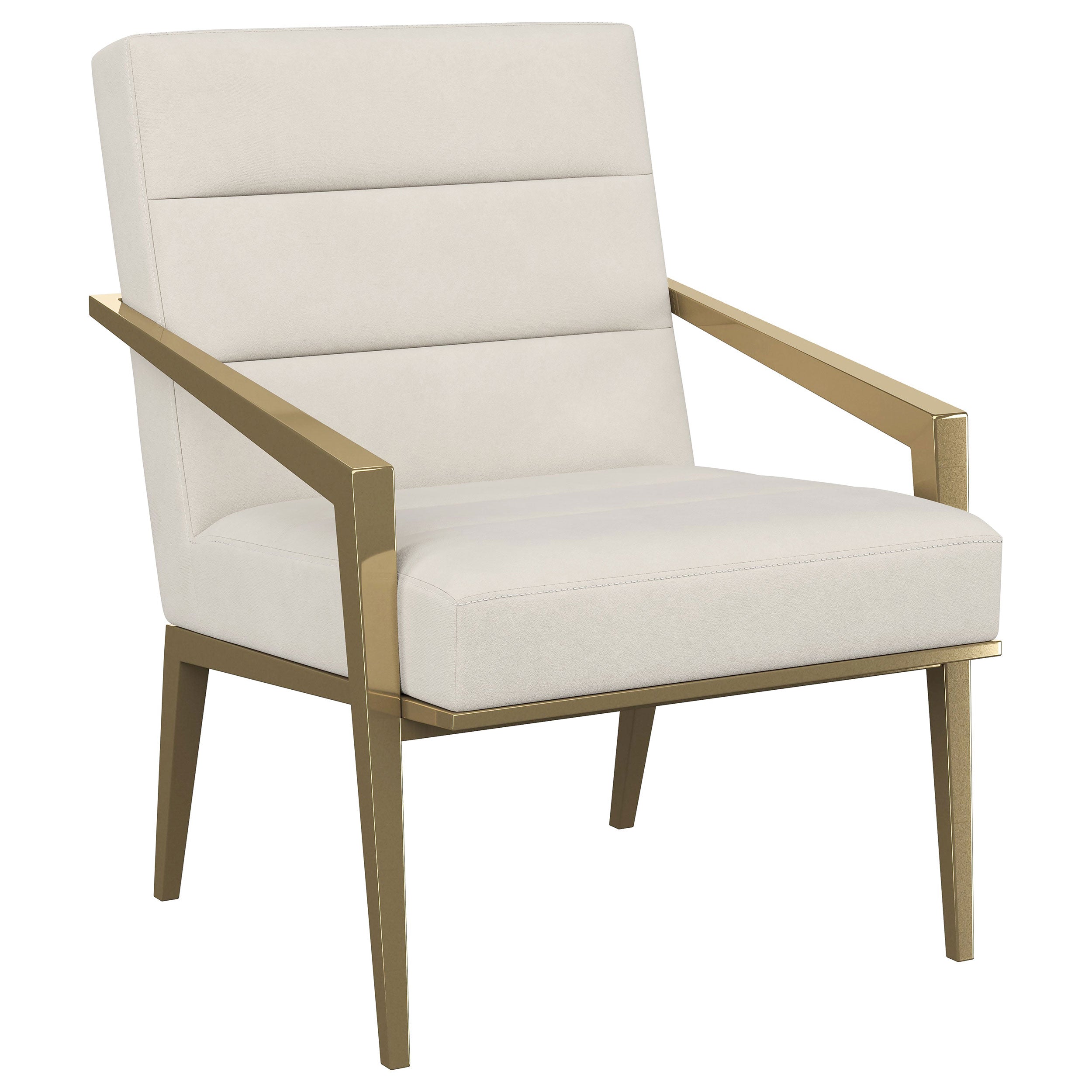 Orleans Furniture - Coaster - Kirra Upholstered Metal Arm Accent Chair Cream - 903143