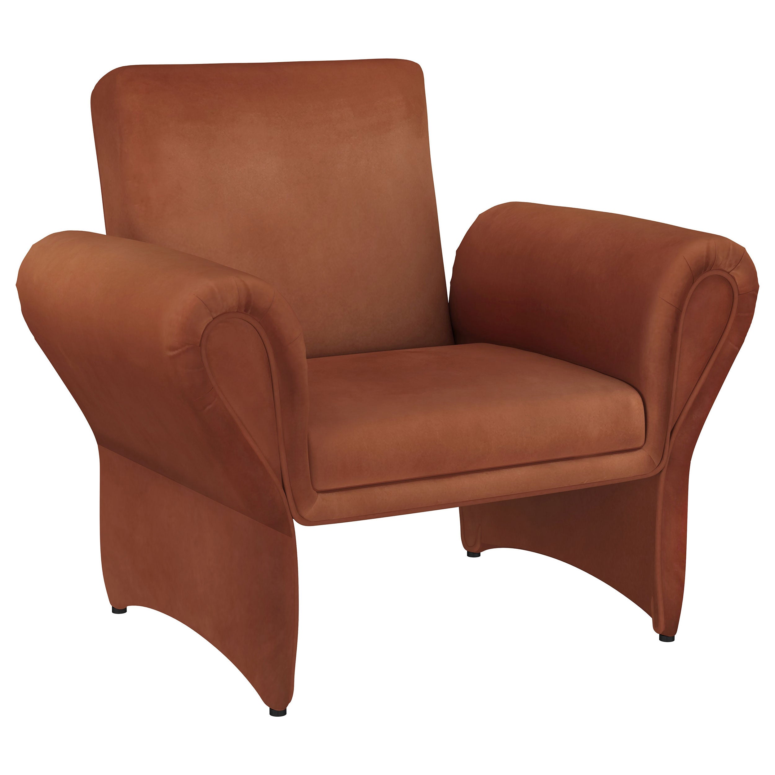 Orleans Furniture - Coaster - Liana Upholstered Roll Arm Accent Armchair Rust Orange - 903150
