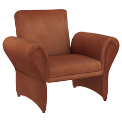 Orleans Furniture - Coaster - Liana Upholstered Roll Arm Accent Armchair Rust Orange - 903150