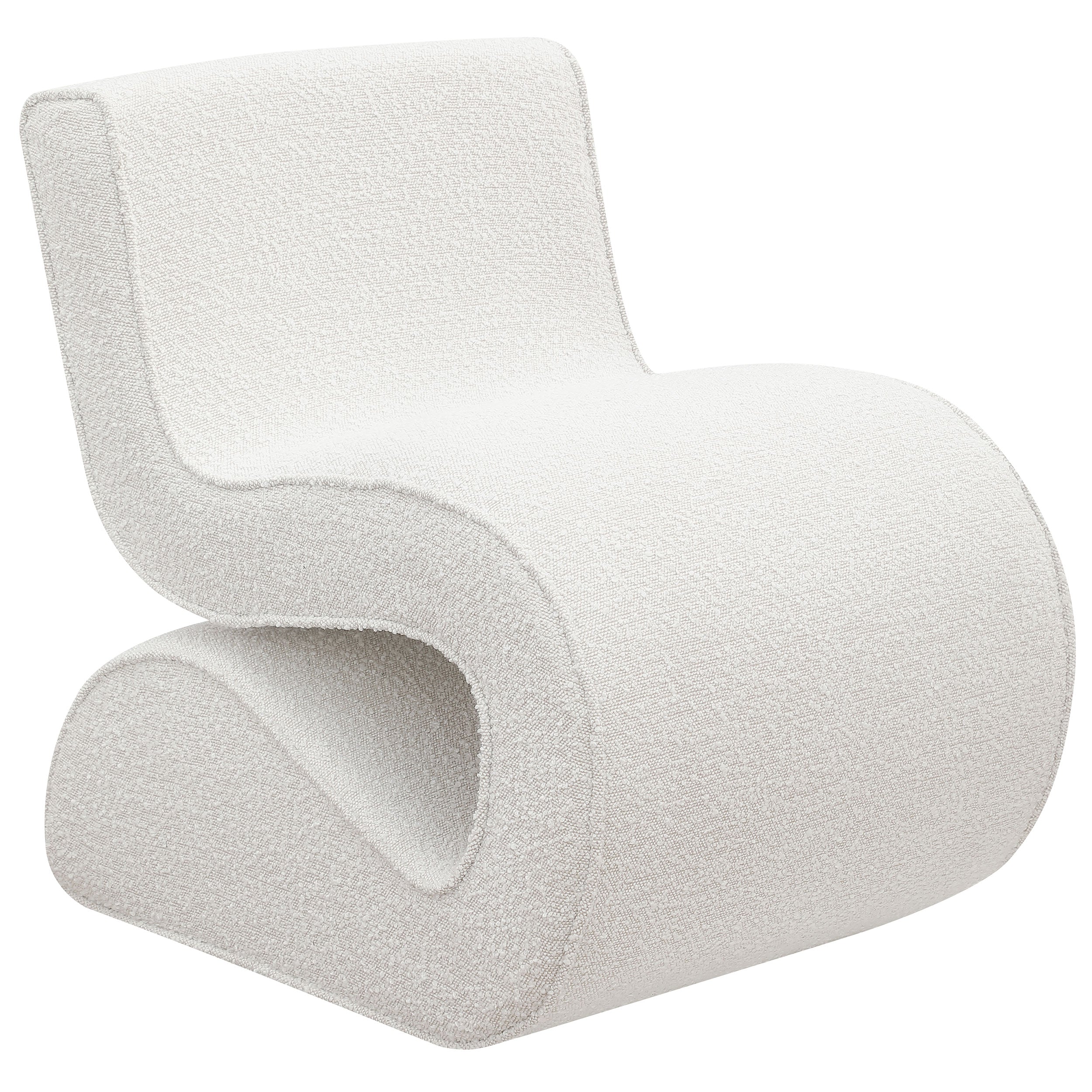 Orleans Furniture - Coaster - Ronea Boucle Upholstered Armless Curved Chair Cream - 903154