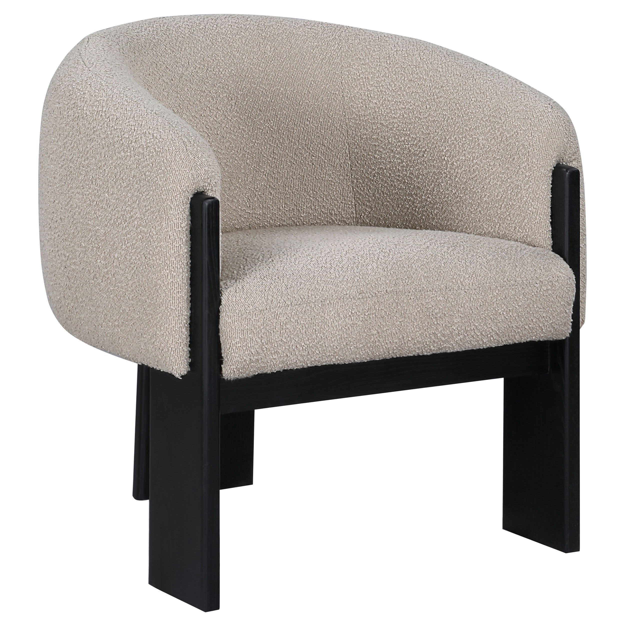 Orleans Furniture - Coaster - Valdez Boucle Upholstered Barrel Back Accent Chair Beige - 903165