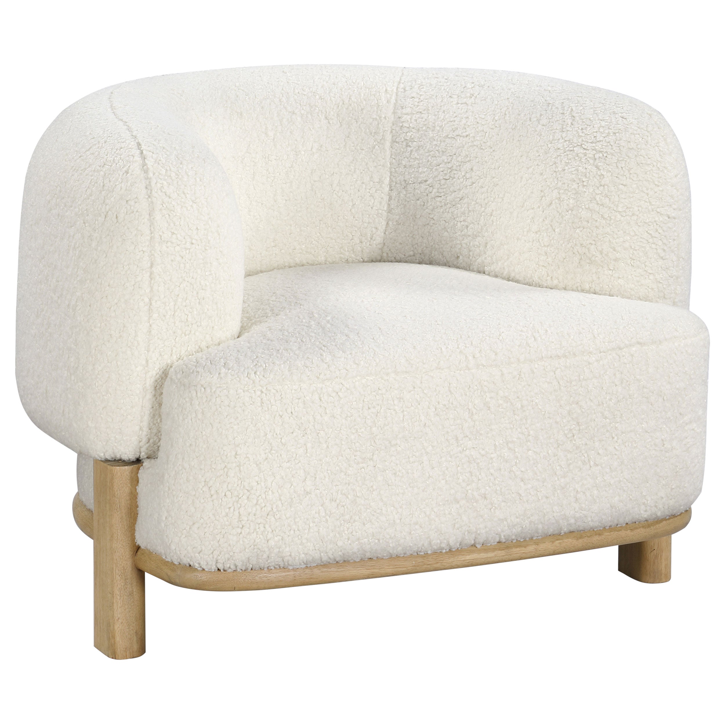 Orleans Furniture - Coaster - Lawler Upholstered Barrel Back Accent Chair Ivory - 903169