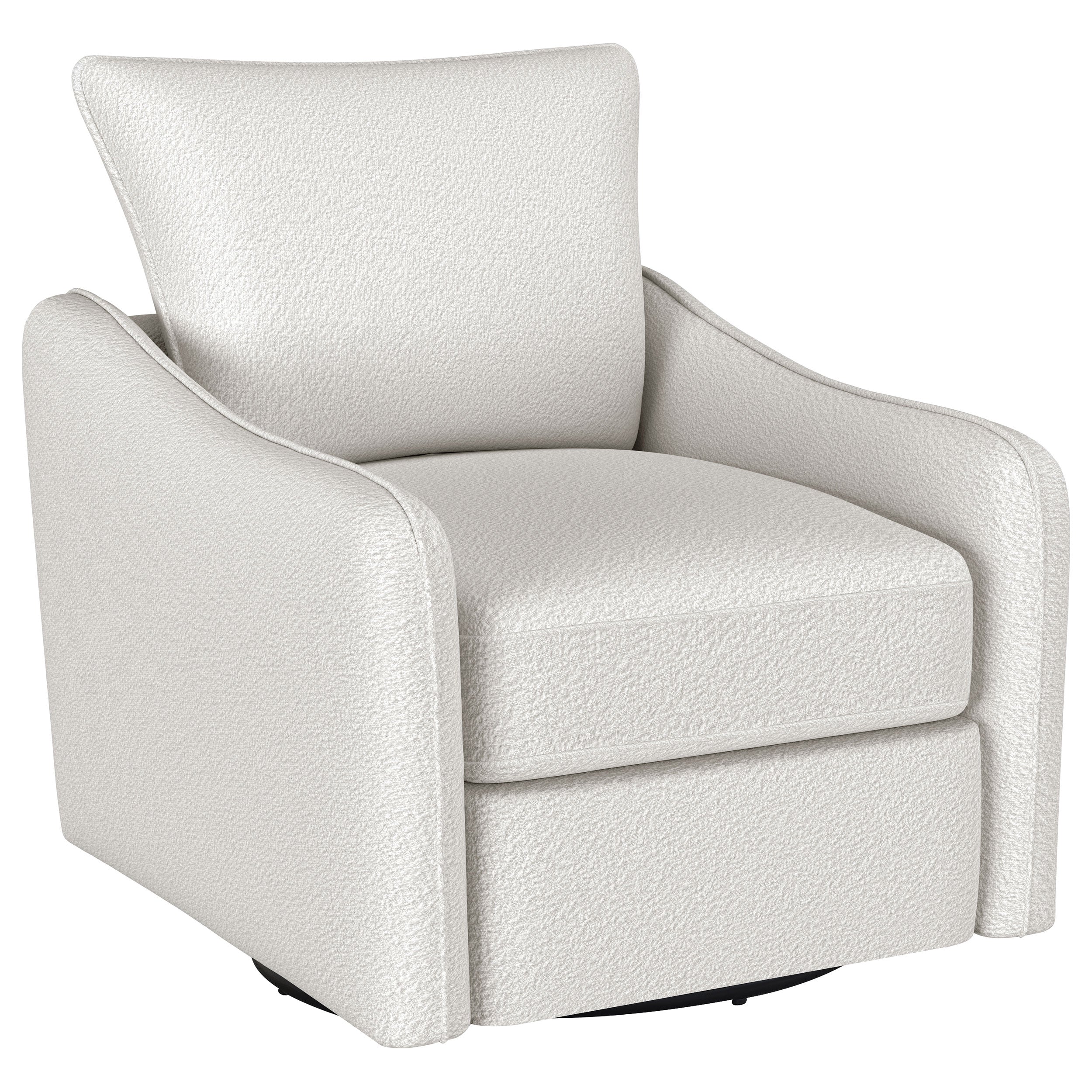 Orleans Furniture - Coaster - Madia Upholstered Sloped Arm Swivel Glider Chair Vanilla - 903391
