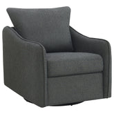 Orleans Furniture - Coaster - Madia Upholstered Sloped Arm Swivel Glider Chair Charcoal - 903393