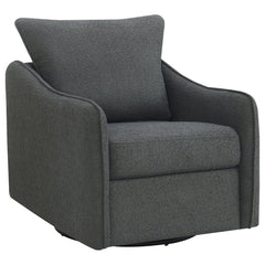 Orleans Furniture - Coaster - Madia Upholstered Sloped Arm Swivel Glider Chair Charcoal - 903393