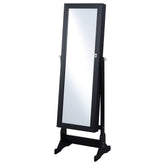 Orleans Furniture - Coaster - Tutuola Cheval Mirror with Jewelry Storage Black - 904039