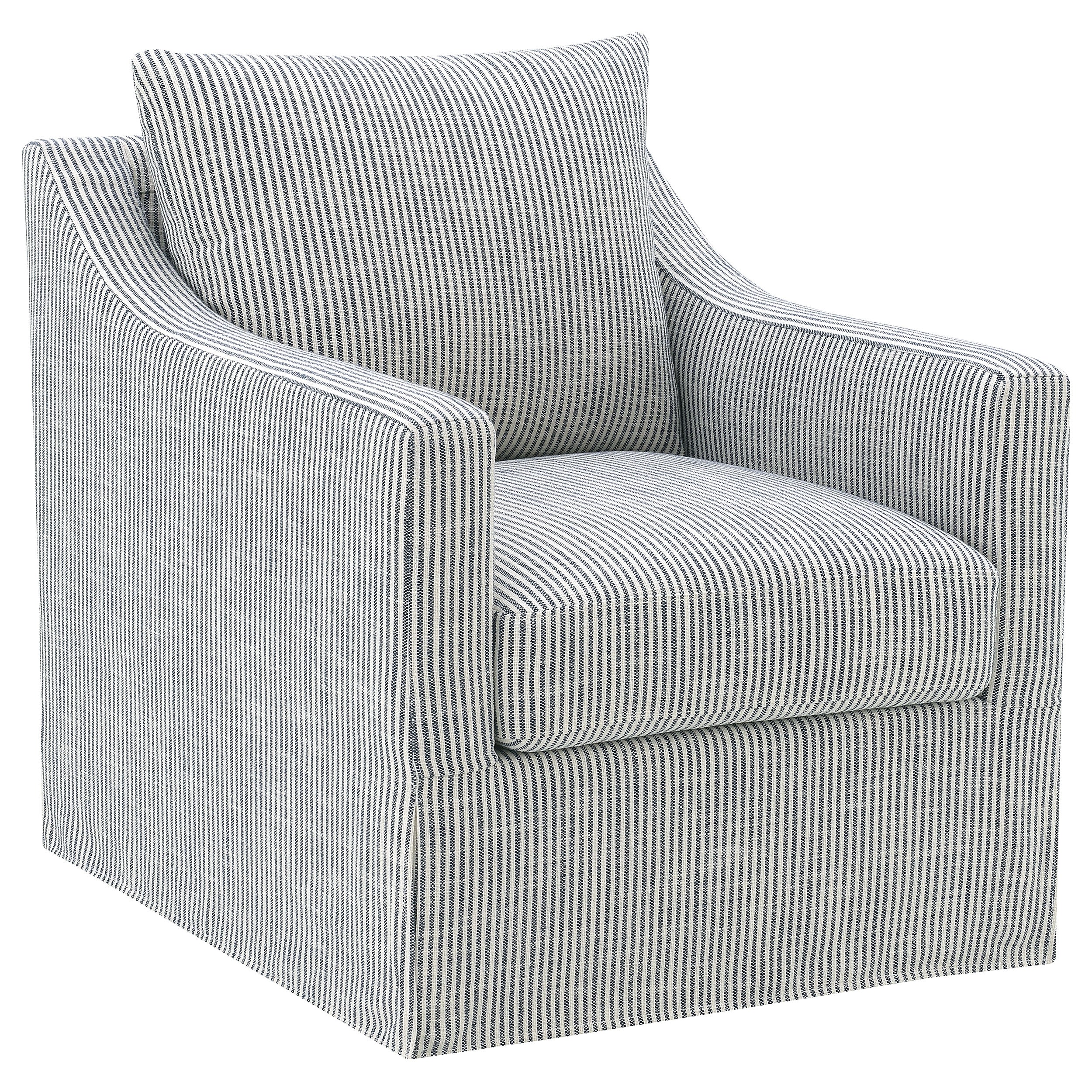 Orleans Furniture - Coaster - Winter Upholstered Sloped Arm Accent Swivel Chair Grey - 904137