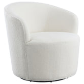 Orleans Furniture - Coaster - Joyce Upholstered Barrel Back Swivel Chair White - 905633