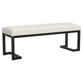 Orleans Furniture - Coaster - Mesa Boucle Upholstered Tufted Accent Bench Vanilla - 907514
