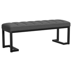 Orleans Furniture - Coaster - Mesa Boucle Upholstered Tufted Accent Bench Charcoal - 907516