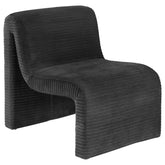 Orleans Furniture - Coaster - Drayton Upholstered Curved Armless Accent Chair Black - 907526
