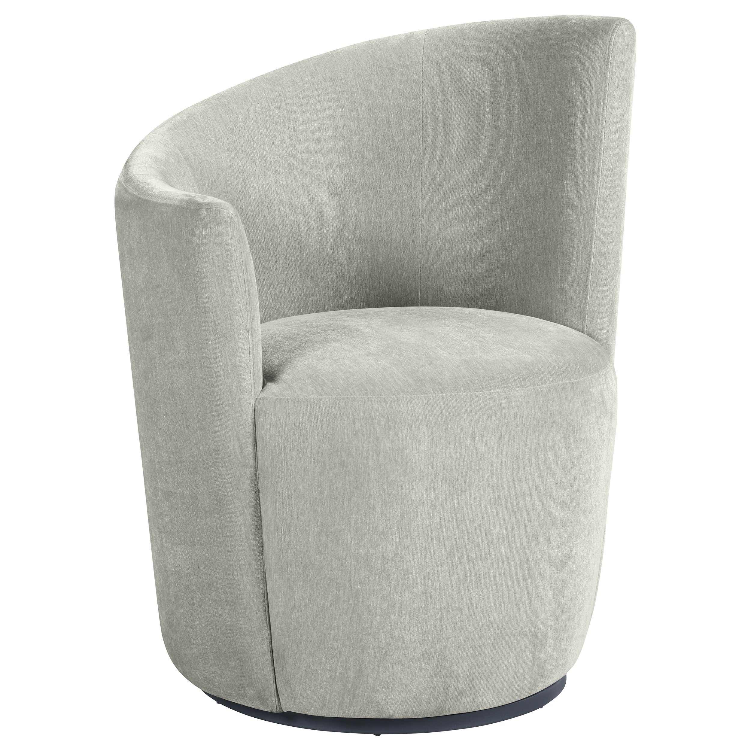 Orleans Furniture - Coaster - Nueva Upholstered Swivel Chair Curved Backrest Dove Grey - 907527