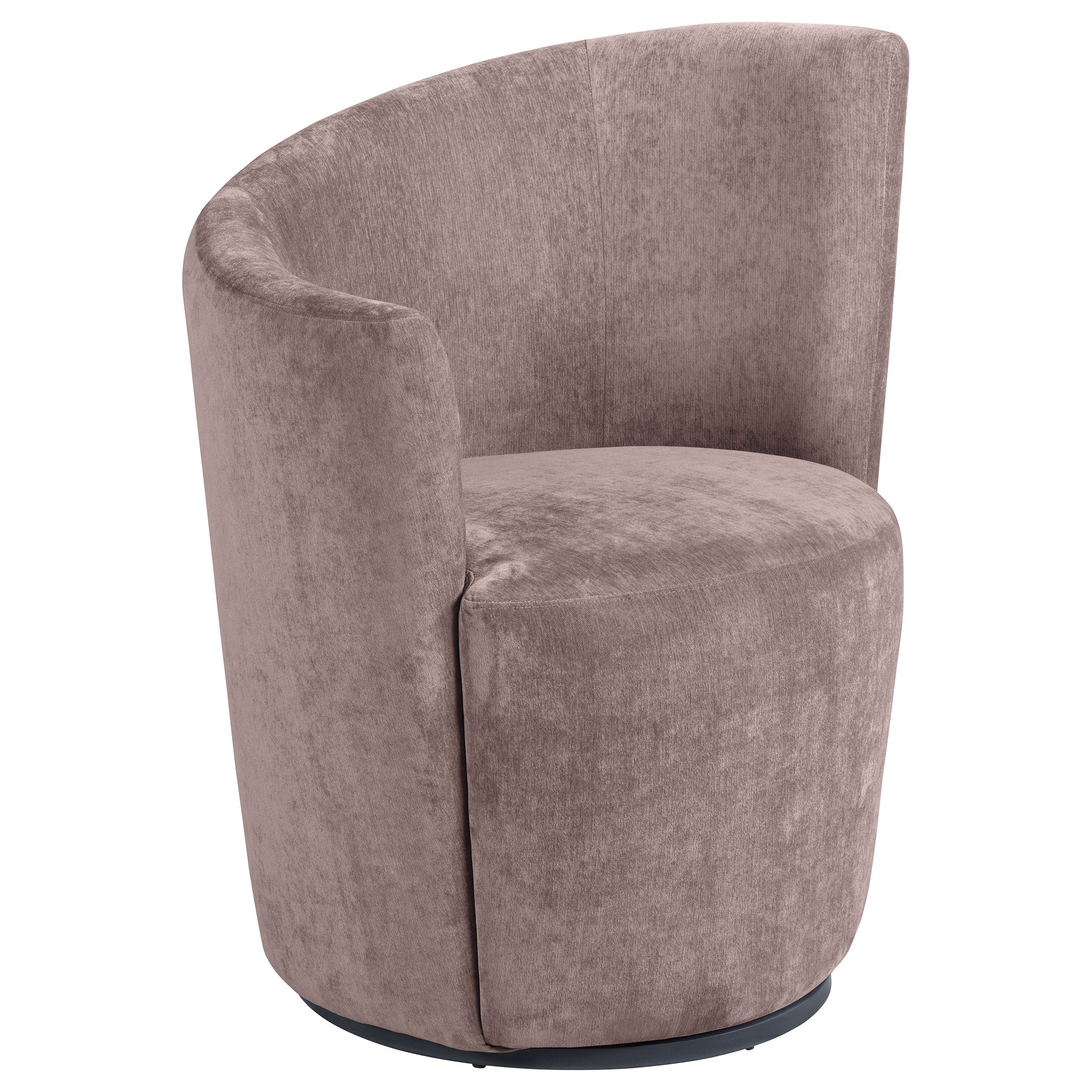 Orleans Furniture - Coaster - Nueva Upholstered Swivel Chair Curved Backrest Blush - 907528