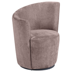 Orleans Furniture - Coaster - Nueva Upholstered Swivel Chair Curved Backrest Blush - 907528