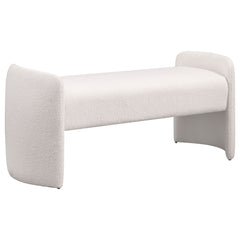 Orleans Furniture - Coaster - Peoria Velvet Upholstered Accent Bench Ivory - 910199