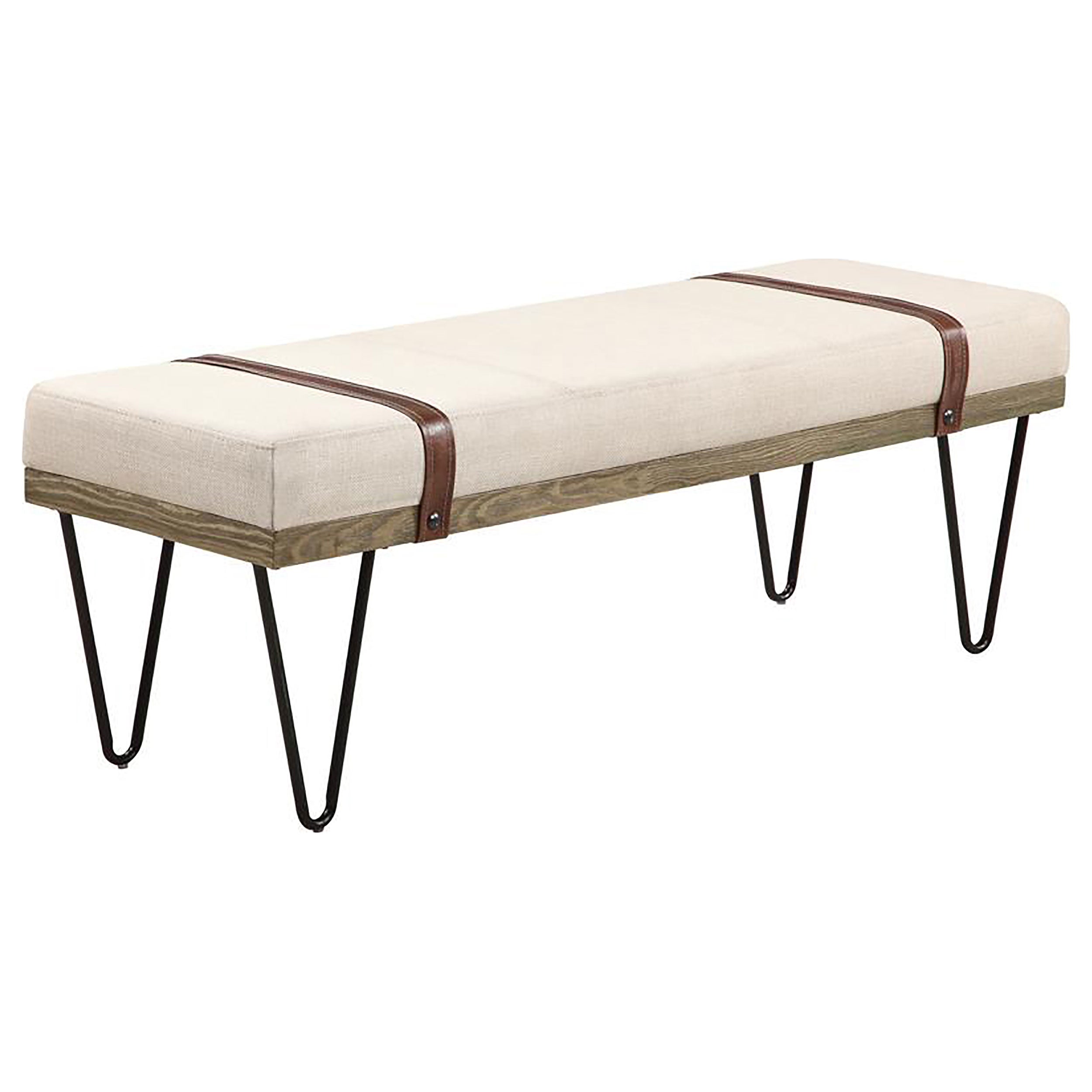 Orleans Furniture - Coaster - Austin Fabric Upholstered Accent Bench Beige - 910258