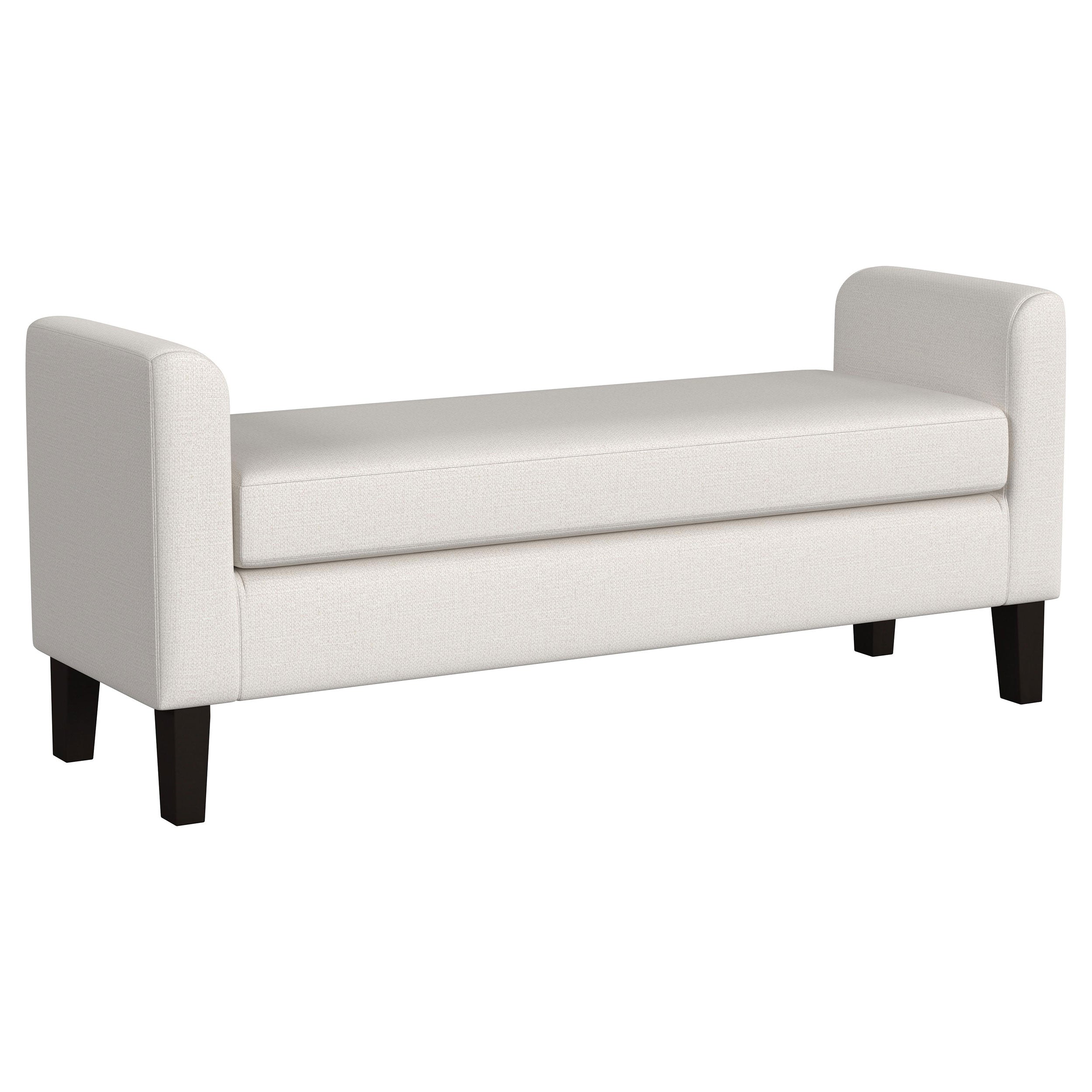 Orleans Furniture - Coaster - Rex Fabric Upholstered Accent Bench with Armrests Vanilla - 910260