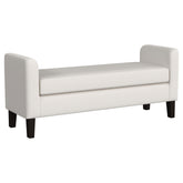 Orleans Furniture - Coaster - Rex Fabric Upholstered Accent Bench with Armrests Vanilla - 910260
