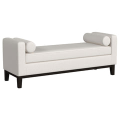 Orleans Furniture - Coaster - Rosie Upholstered Accent Bench with Armrests Vanilla - 910270