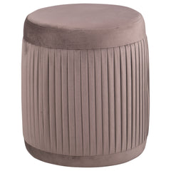 Orleans Furniture - Coaster - Tovar Round Upholstered Ottoman Mauve - 910273