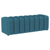 Orleans Furniture - Coaster - Summer Fabric Upholstered Tufted Accent Bench Peacock Blue - 910293