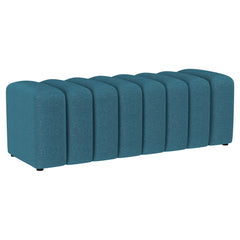 Orleans Furniture - Coaster - Summer Fabric Upholstered Tufted Accent Bench Peacock Blue - 910293