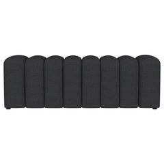 Summer Fabric Upholstered Tufted Accent Bench Charcoal