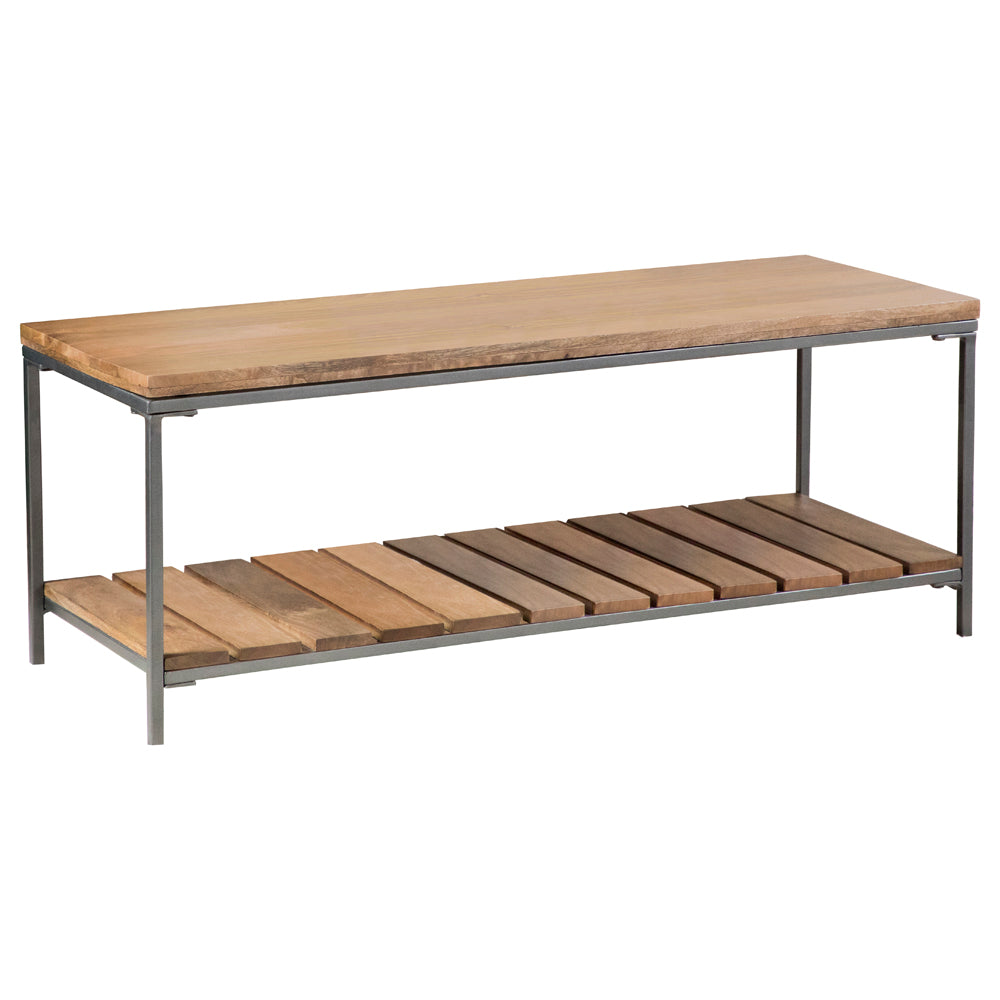 Orleans Furniture - Coaster - Gerbera Wood Accent Bench with Shelf Natural and Gunmetal - 914127