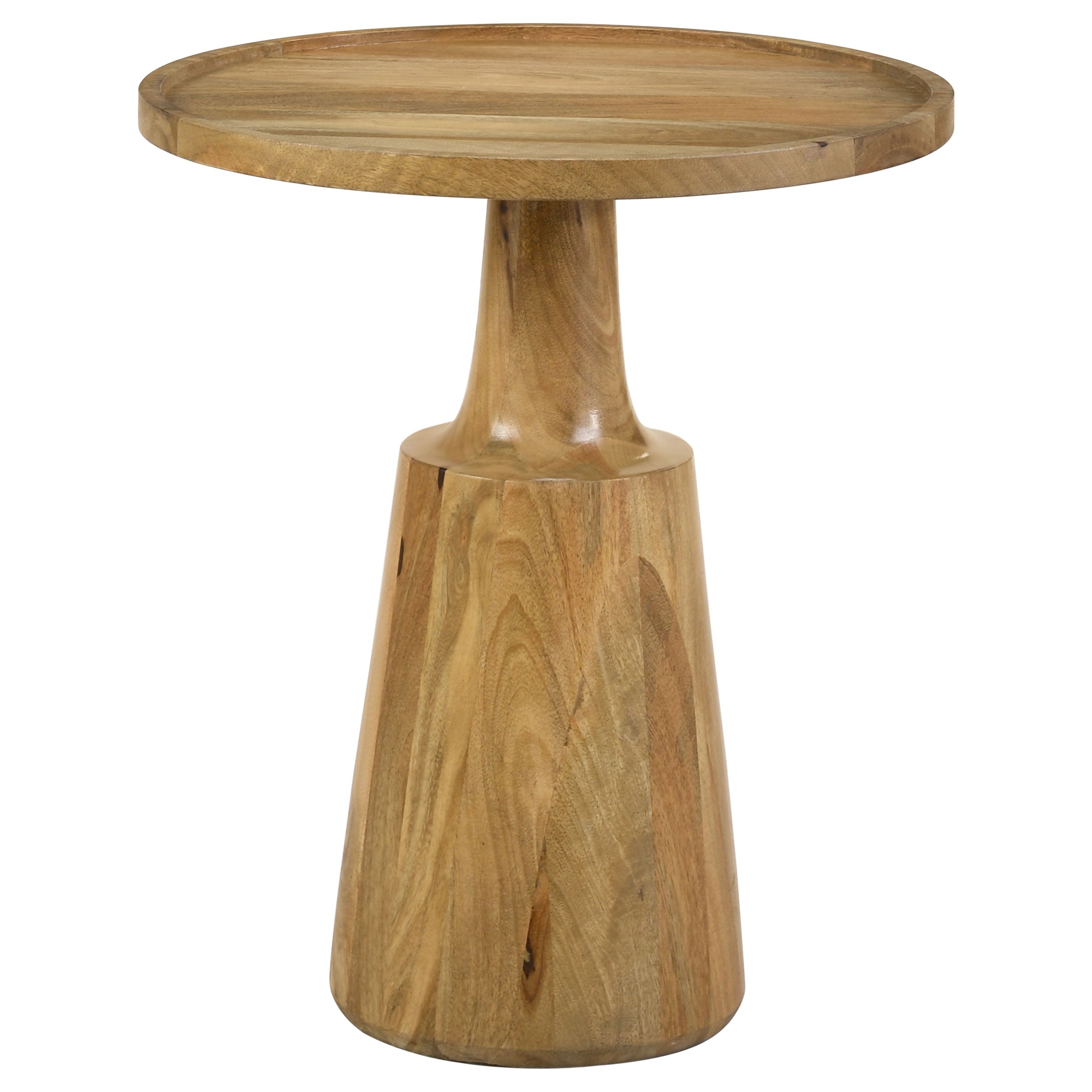 Orleans Furniture - Coaster - Ixia Round Solid Mango Wood Accent Side Table Natural - 915105