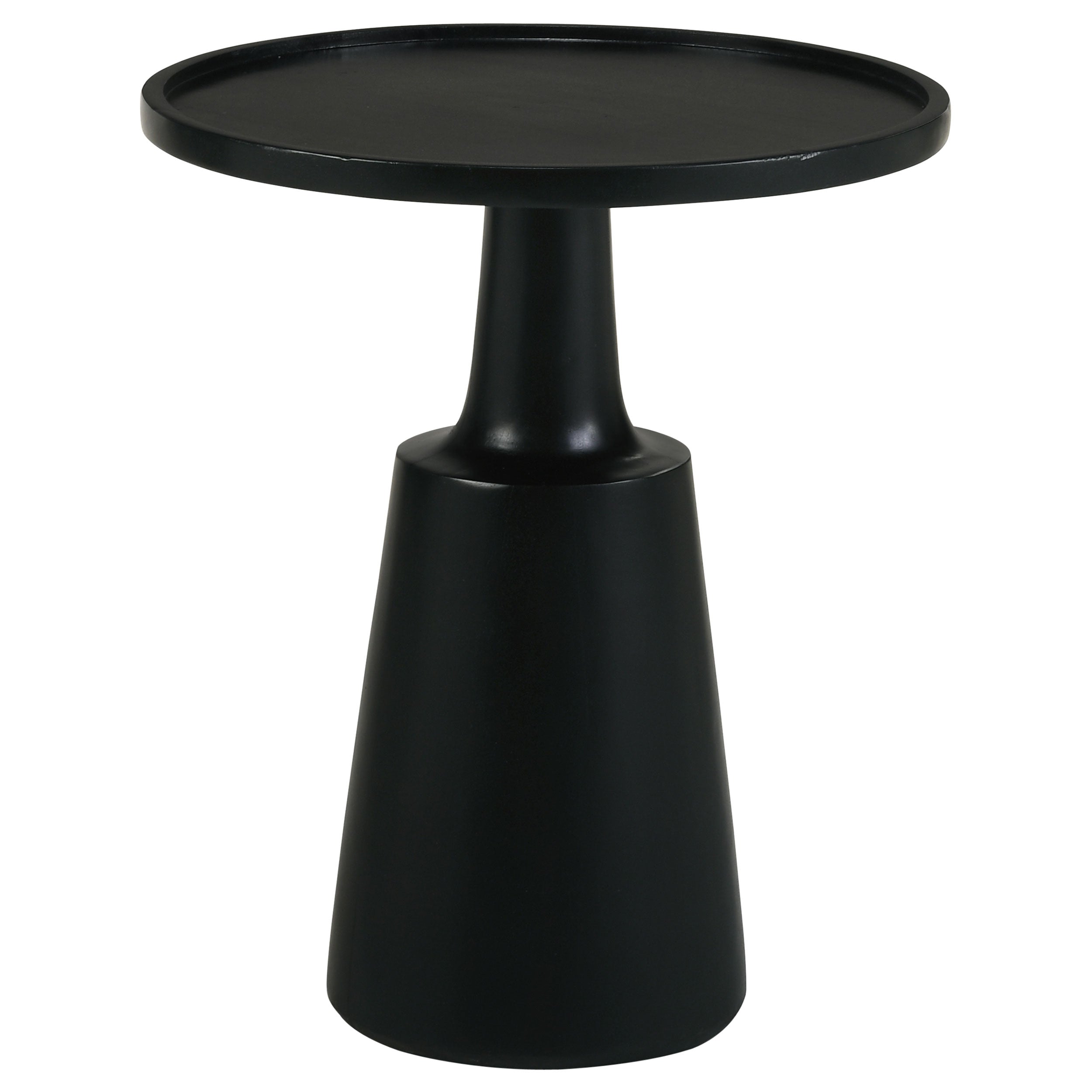 Orleans Furniture - Coaster - Ixia Round Solid Mango Wood Accent Side Table Black Stain - 915109
