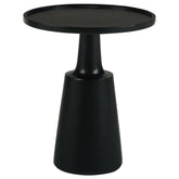 Orleans Furniture - Coaster - Ixia Round Solid Mango Wood Accent Side Table Black Stain - 915109