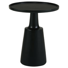 Orleans Furniture - Coaster - Ixia Round Solid Mango Wood Accent Side Table Black Stain - 915109