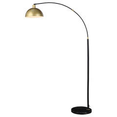 Orleans Furniture - Coaster - Gloria 74-inch Arched Dome Shade Metal Floor Lamp Black - 920059