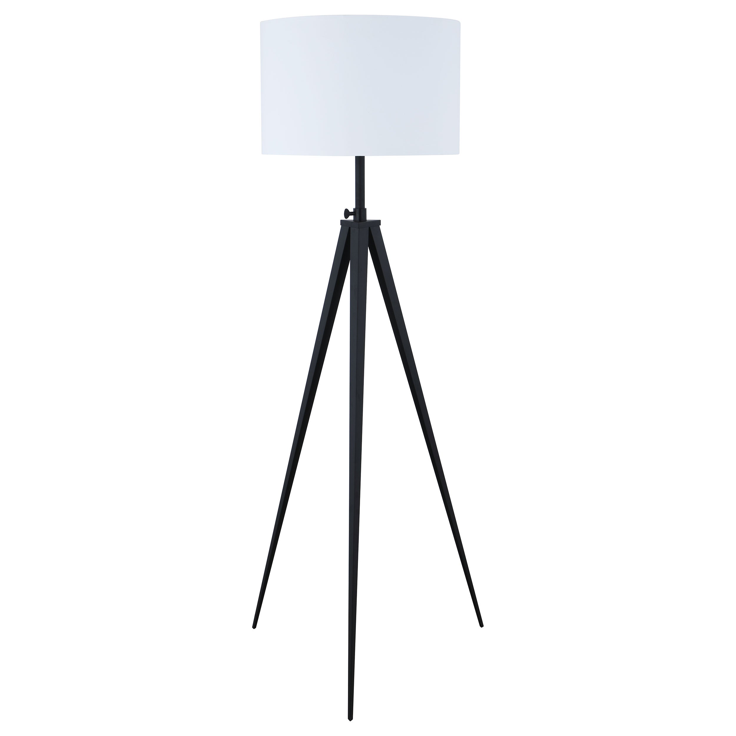 Orleans Furniture - Coaster - Harrington 60-inch Drum Shade Metal Tripod Floor Lamp Black - 920074