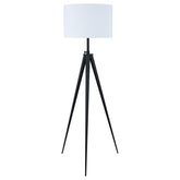 Orleans Furniture - Coaster - Harrington 60-inch Drum Shade Metal Tripod Floor Lamp Black - 920074