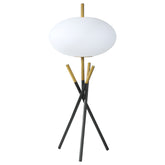 Orleans Furniture - Coaster - Layton White Orb Shade Tripod Table Lamp Black - 920090