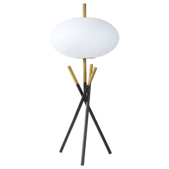Orleans Furniture - Coaster - Layton White Orb Shade Tripod Table Lamp Black - 920090