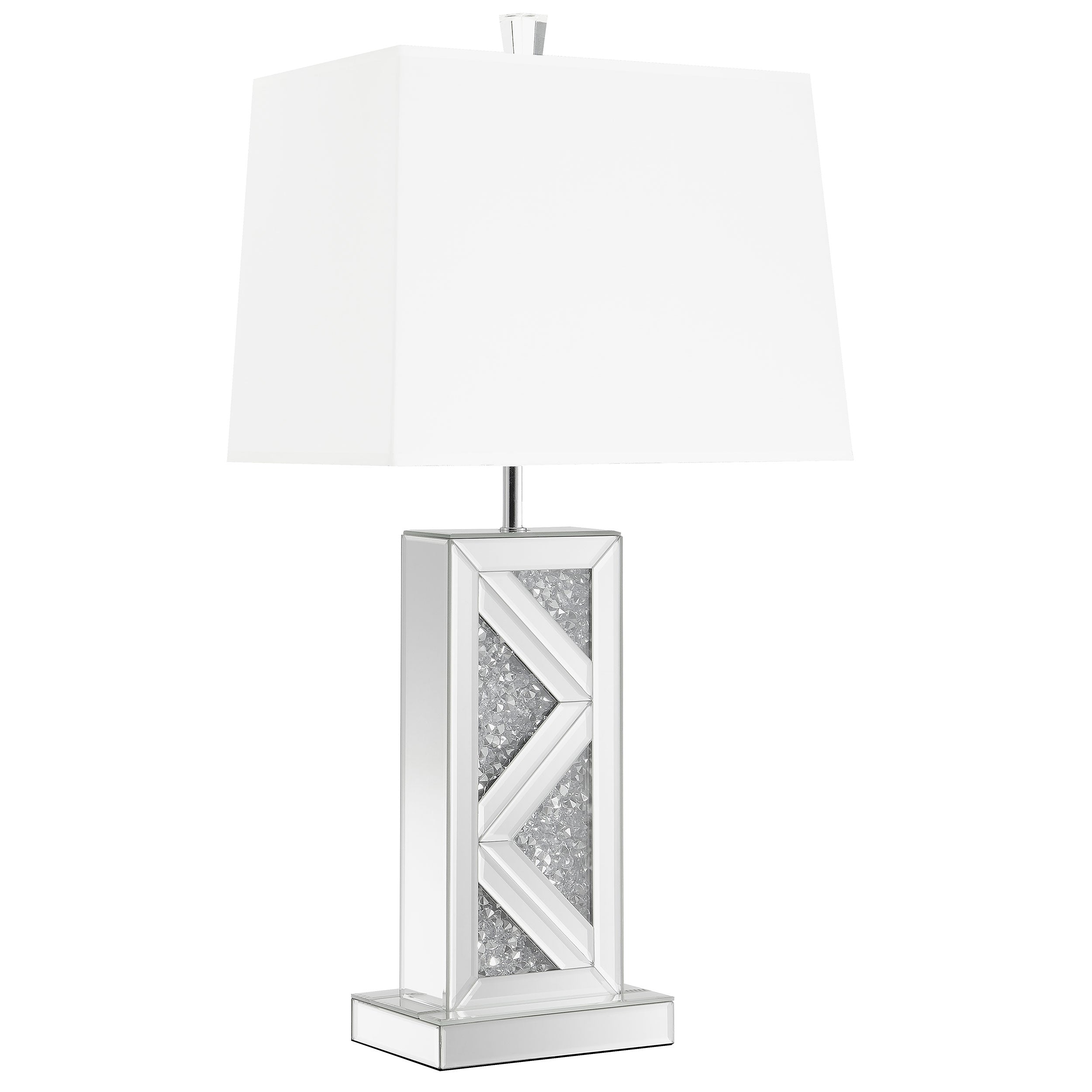 Orleans Furniture - Coaster - Carmen 32-inch Tapered Shade Mirrored Table Lamp Silver - 920141