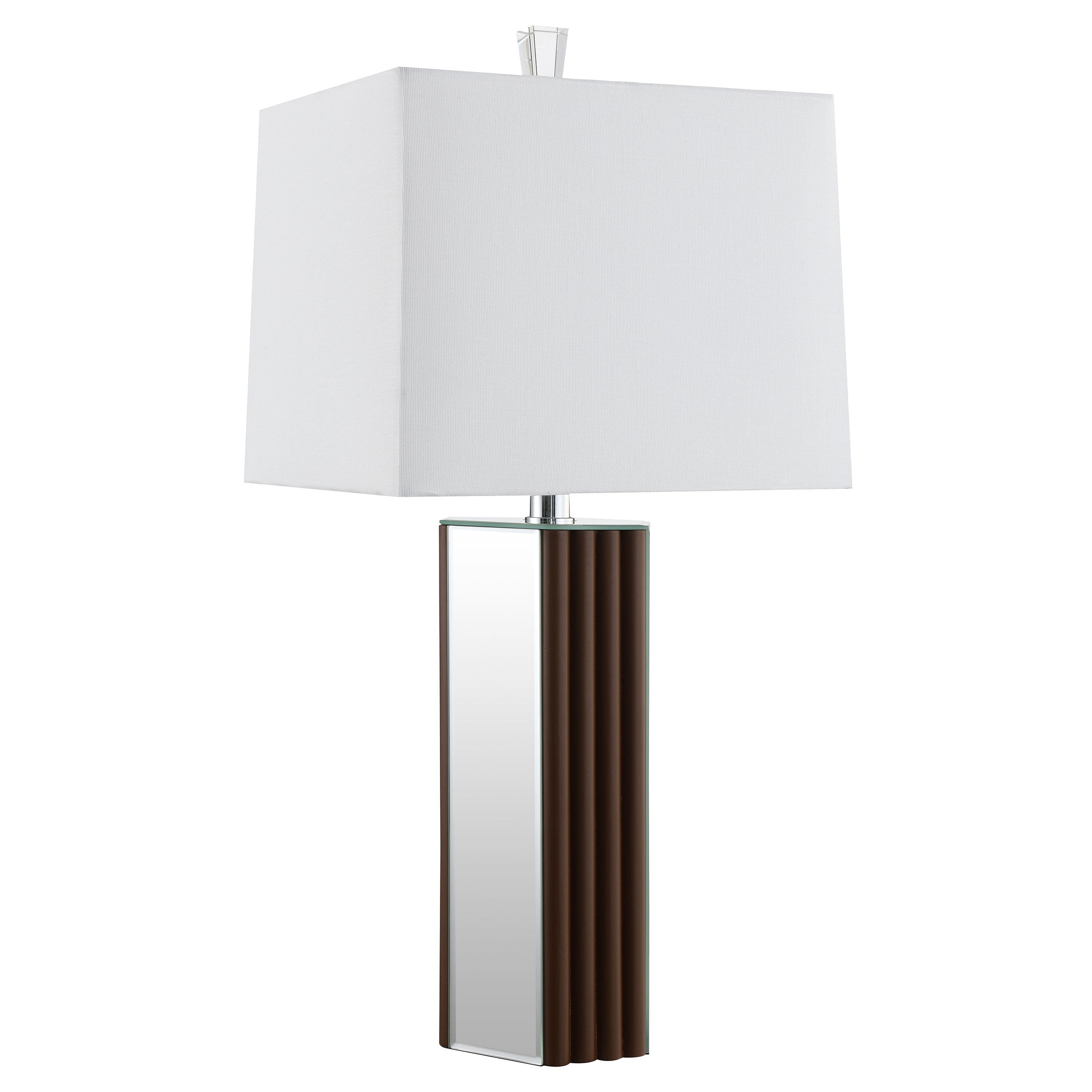 Orleans Furniture - Coaster - Elena 30-inch Square Tapered Mirrored Table Lamp Brown - 920177