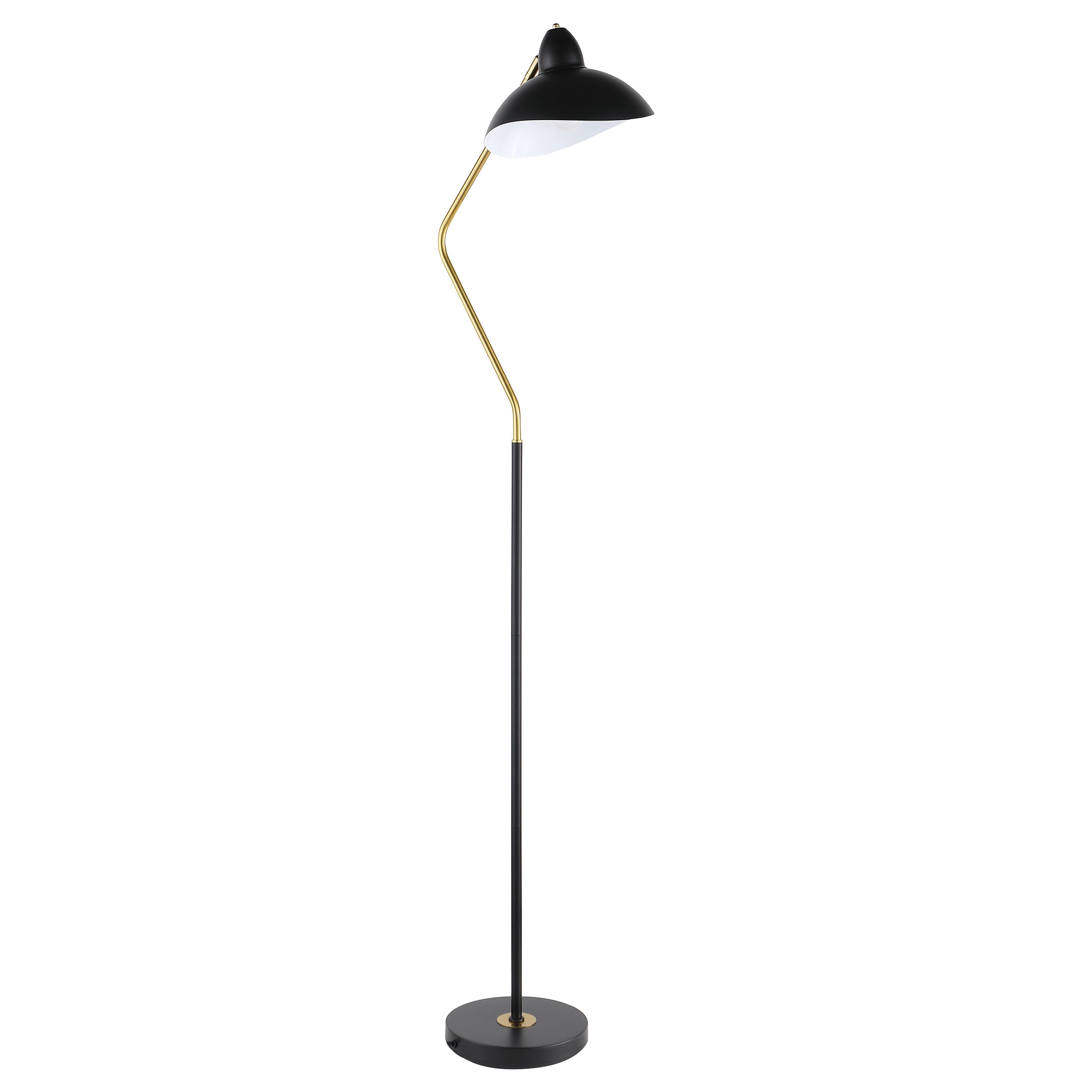 Orleans Furniture - Coaster - Lucien 69-inch Dome Shade Metal Task Floor Lamp Black - 920223