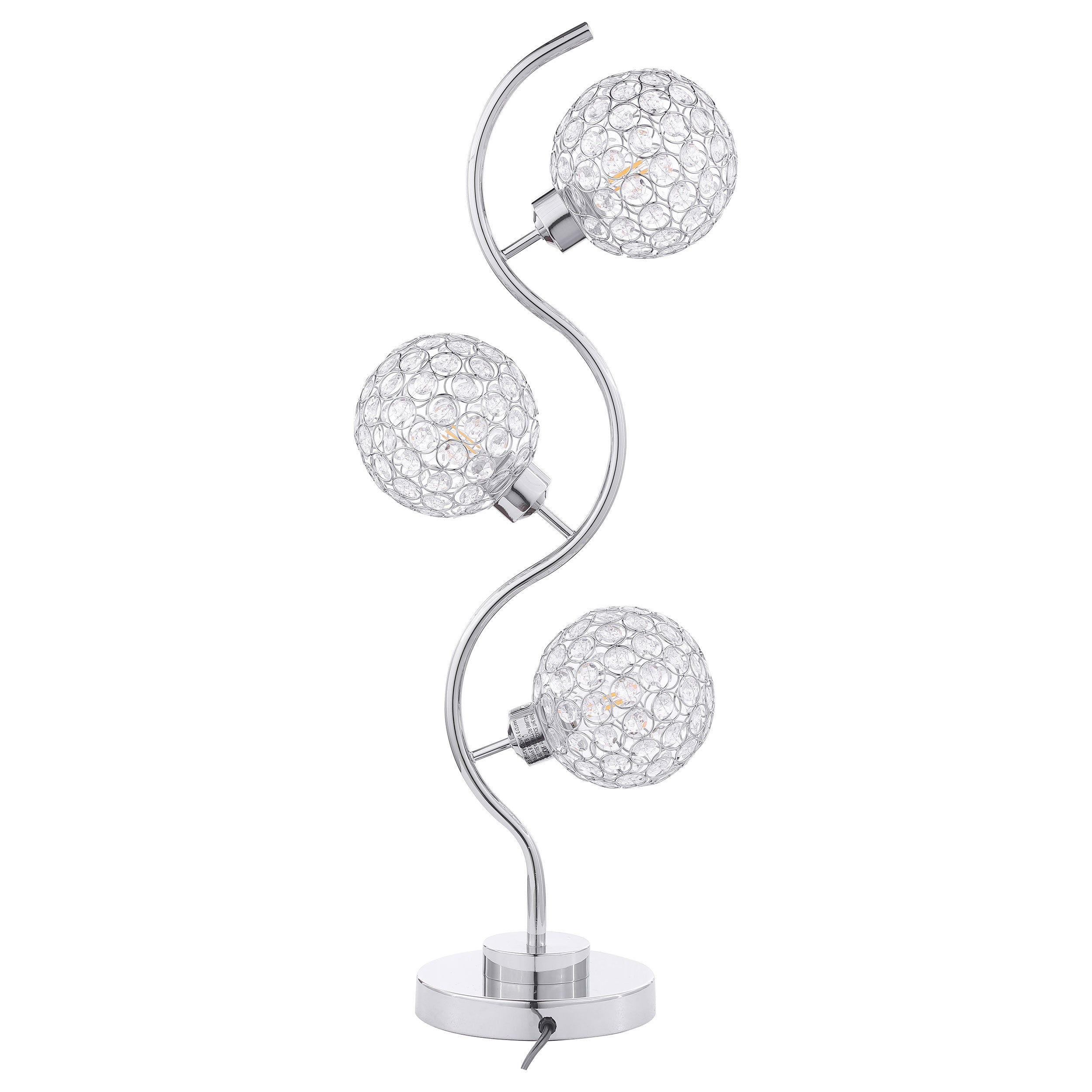 Orleans Furniture - Coaster - Amberley 33-inch 3-light Curvy Metal Table Lamp Silver - 920232