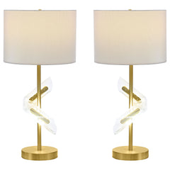 Orleans Furniture - Coaster - Kingsley 30-inch Drum Shade Table Lamp Gold (Set of 2) - 920238