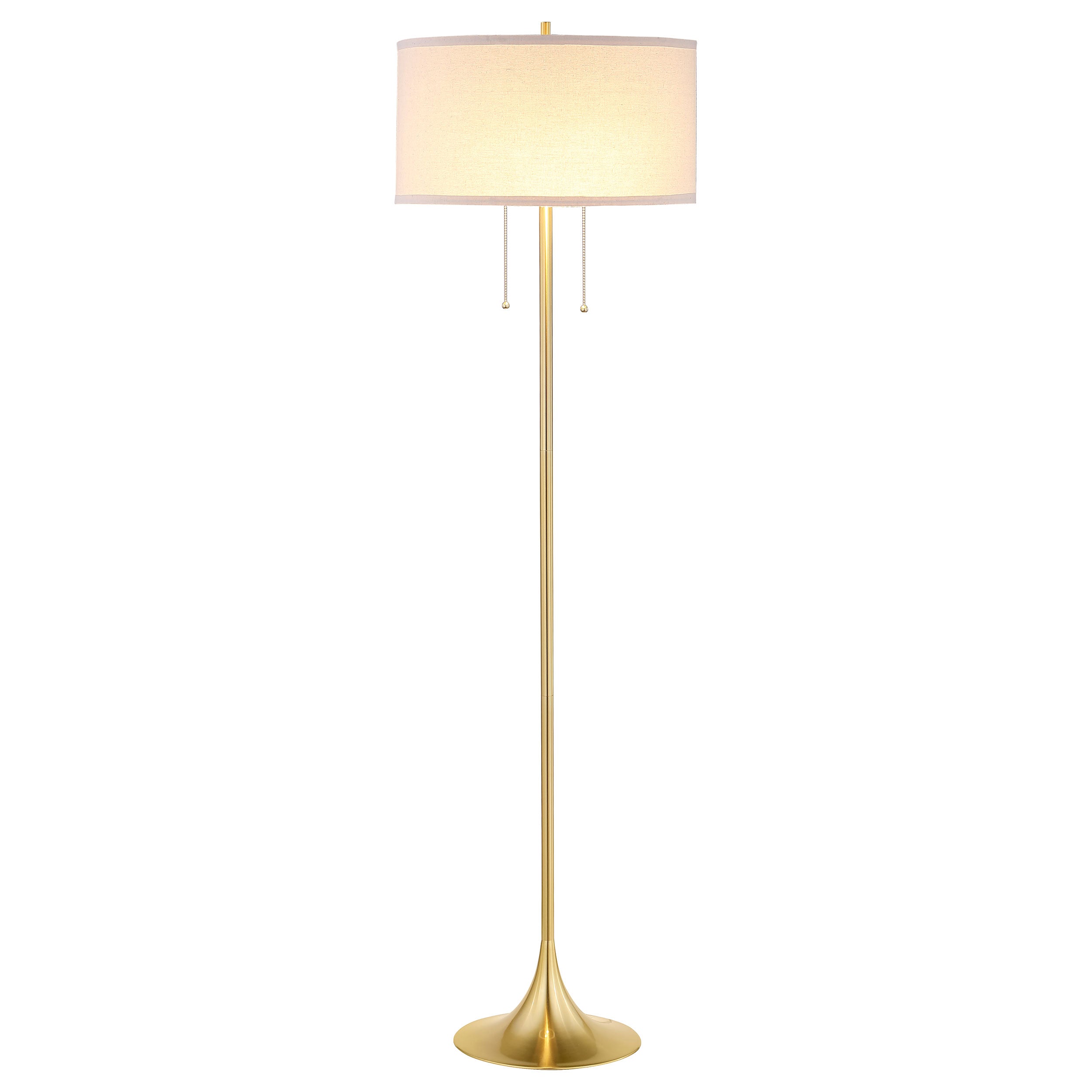 Orleans Furniture - Coaster - Elmira 65-inch Drum Shade Metal Floor Lamp Gold - 920240