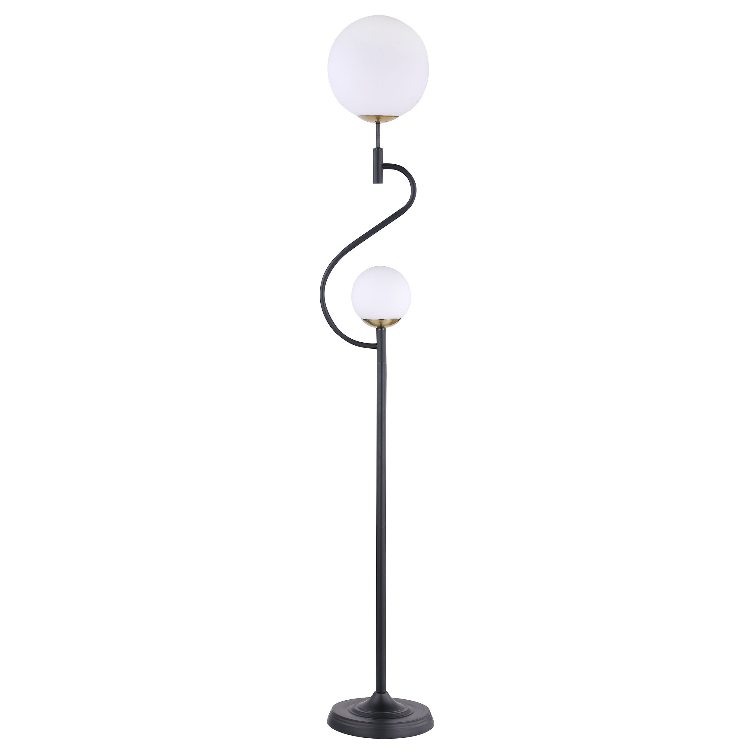 Orleans Furniture - Coaster - Dacki 69-inch Dual Spherical Bulb Metal Floor Lamp Black - 920243